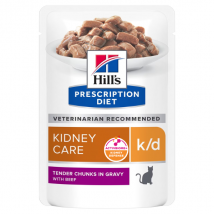 Hill's Prescription Diet k/d Feline 85 gr - Manzo - Confezione da 12 pezzi - Dieta Veterinaria per Gatti - 1° ORDINE? scegli lo sconto BZR5 / BZR20 + 200 punti fedeltà