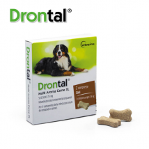 Drontal Plus Vermifugo antiparassitario aroma carne Vetoquinol - 1 confezione da 2 compresse - cani taglia medio/grande - 1° ORDINE? scegli lo sconto BZR5 / BZR20 + 200 punti fedeltà