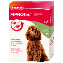 Beaphar Fiprotec Spot On per cani - 3 pipette da 268 mg per taglia grande (20-40 Kg) - Antiparassitario per cani - 1° ORDINE? scegli lo sconto BZR5 / BZR20 + 200 punti fedeltà