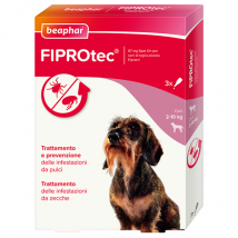 Beaphar Fiprotec Spot On per cani - 3 pipette da 67 mg per taglia piccola (2-10 Kg) - Antiparassitario per cani - 1° ORDINE? scegli lo sconto BZR5 / BZR20 + 200 punti fedeltà