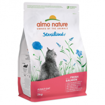 Almo Nature Adult Sterilised Salmone e Riso - 2 kg - Croccantini per gatti - 1° ORDINE? scegli lo sconto BZR5 / BZR20 + 200 punti fedeltà