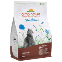 Almo Nature Adult Sterilised Manzo e Riso - 2 kg - Croccantini per gatti - 1° ORDINE? scegli lo sconto BZR5 / BZR20 + 200 punti fedeltà