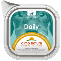 Almo Nature Daily Menù Dog 300 gr - Pollo, Prosciutto e Formaggio Confezione da 9 pezzi Cibo Umido per Cani