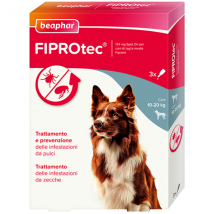 Beaphar Fiprotec Spot On per cani - 3 pipette da 134 mg per taglia media (10-20 Kg) - Antiparassitario per cani - 1° ORDINE? scegli lo sconto BZR5 / BZR20 + 200 punti fedeltà