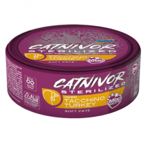 DRN Catnivor Sterilizzati Patè 80 gr - Tacchino - Confezione da 24 pezzi - Cibo umido per gatti - 1° ORDINE? scegli lo sconto BZR5 / BZR20 + 200 punti fedeltà