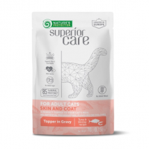 Nature’s Protection Superior Care Cat Adult Skin and Coat Alimento Complementare 70 gr - Tonno e gamberetti - Confezione da 6 pezzi - Cibo umido per gatti - 1° ORDINE? scegli tra BZR5 / BZR20 + 200 pt fedeltà