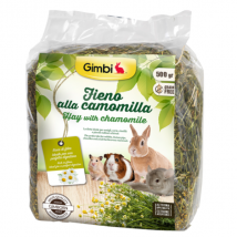 Gimbi Fieno Ricco di Fibre 500 gr - Fieno alla Camomilla - Mangime per conigli - 1° ORDINE? scegli tra BZR5 / BZR20 + 200 pt fedeltà