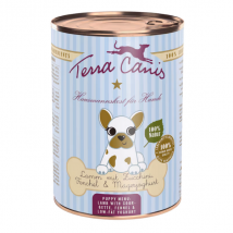 Terra Canis umido Cane Puppy 400 gr - Agnello con zucchina, finocchio e yogurt Confezione da 6 pezzi Cibo Umido per Cani