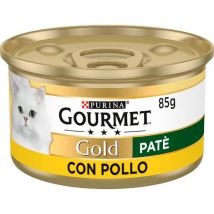 Purina Gourmet Gold Patè Umido Gatto 85 gr - Pollo Confezione da 24 pezzi Cibo umido per gatti