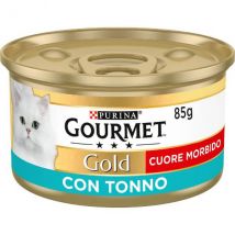 Purina Gourmet Gold Cuore Morbido Umido Gatto 85 gr - Tonno Confezione da 24 pezzi Cibo umido per gatti