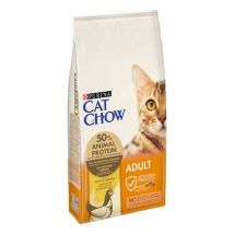 Purina Cat Chow Adult ricco in Pollo - 10 kg Croccantini per gatti