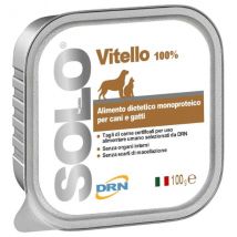 DRN Solo alimento monoproteico cane e gatto 100 gr - Vitello - Confezione da 6 pezzi - Umido Monoproteico Cane - 1° ORDINE? scegli lo sconto BZR5 / BZR20 + 200 punti fedeltà