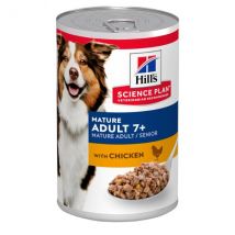 Hill's Science Plan Mature Adult 7+ Alimento per cani 370 gr - Pollo Confezione da 6 pezzi Cibo Umido per Cani