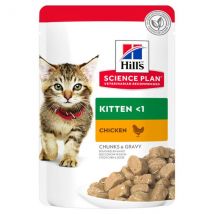 Hill's Science Plan Kitten Alimento per gattini 85 gr - con Pollo - Confezione da 12 pezzi - Cibo umido per gatti - 1° ORDINE? scegli lo sconto BZR5 / BZR20 + 200 punti fedeltà