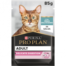 Purina Pro Plan Adult Delicate Digestion Umido Gatti Pesce dell'Oceano 85 g - 85 gr - Confezione da 26 pezzi - Cibo umido per gatti - 1° ORDINE? scegli lo sconto BZR5 / BZR20 + 200 punti fedeltà