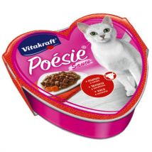 Vitakraft Poésie in delicata salsa 85 gr - Manzo e carote Confezione da 15 pezzi Cibo umido per gatti