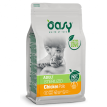 Oasy Adult Cat Sterilized Pollo - 7,5 kg - Croccantini per gatti - 1° ORDINE? scegli lo sconto BZR5 / BZR20 + 200 punti fedeltà
