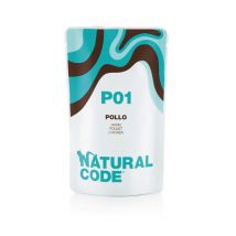 Natural Code Adult Buste in Acqua di Cottura 70 gr - P01 - Pollo Confezione da 24 pezzi Cibo umido per gatti