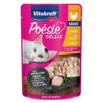 Vitakraft Poèsie Deli Sauce - con Filetto di Pollo Confezione da 23 pezzi Cibo umido per gatti