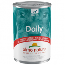 Almo Nature Daily Menù 400 gr - Manzo Confezione da 6 pezzi Cibo Umido per Cani