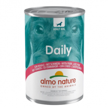 Almo Nature Daily Menù 400 gr - Maiale Confezione da 6 pezzi Cibo Umido per Cani