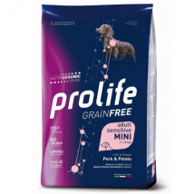 Prolife Grain Free Cane Adult Sensitive Mini Maiale e Patate - 7 kg - 1° ORDINE? scegli lo sconto BZR5 / BZR20 + 200 punti fedeltà