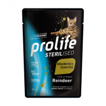 Prolife Cat Sterilised Bustine 85 gr - Renna e Patate - Confezione da 12 pezzi - 1° ORDINE? scegli lo sconto BZR5 / BZR20 + 200 punti fedeltà