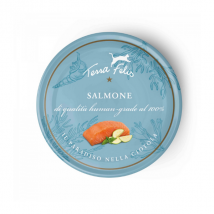 Terra Felis Umido Gatto Grain Free 80 gr - Salmone - Confezione da 12 pezzi - 1° ORDINE? scegli tra BZR5 / BZR20 + 200 pt fedeltà