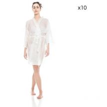 Kimono en tissu blanc jetables x10