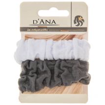 2 élastiques gris et blancs