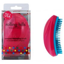 Brosse à cheveux démêlante Detangler compacte rose foncé Rolling Hills