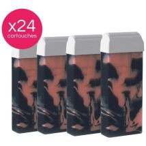 24 cires bicolores extra délicates Orchidée Noire & Camélia 100g