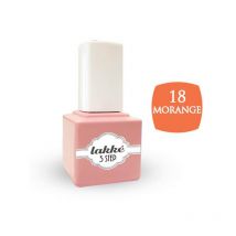 Vernis semi-permanent 18 morange Lakke' 3-step 7ML