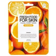 Masque en tissu à l'orange rafraîchissant Fresh Food Farm Skin