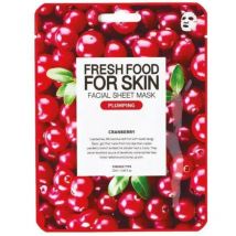 Masque en tissu à la cranberry repulpant Fresh Food Farm Skin