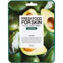 Masque en tissu à l'avocat lissant Fresh Food Farm Skin