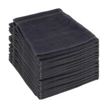 Serviette De Coton Noir Bob Tuo Sibel x12