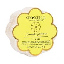 Mini éponge infusée Spongette voyage noix de coco verveine (7+ utilisations) Spongellé 50g