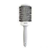 Brosse brushing Expert Blowout Shine nylon blanc & gris 55mm Olivia Garden