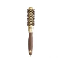 Brosse brushing Expert Blowout Shine nylon ondulé doré & marron 25mm Olivia Garden