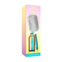 Coffret huile Soin Light 100ml + brosse Moroccanoil