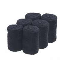 Serviettes de barbier Take care noir Barbury's x6