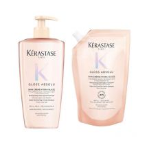Duo bain crème cheveux épais Gloss Absolu & recharge Kérastase