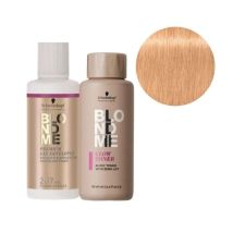Duo Révélateur et Patine Nuanceur Éclat Abricot 9,5-74 BlondMe Schwarzkopf 2x60ML