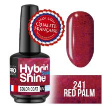 Mini Vernis Semi-Permanent Hybrid Shine Mollon Pro 8ml Red palm - 241