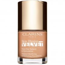 Clarins - Skin Illusion Velvet - Teint Mat Naturel & Hydratation Fond De Teint 109c - Wheat - Beige - Couvrance Légère - 30 ml