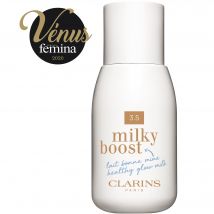 Clarins - Milky Boost Lait Maquillant 93% D'ingrédients D'origine Naturelle 3,5 - Milky Honey - Beige - Couvrance Légère - Sans Alcool - 50 ml