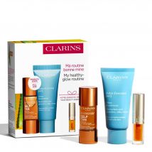 Clarins - Coffret Routine Bonne Mine Auto-bronzant, Crème Visage & Huile À Lèvres - 15 ml