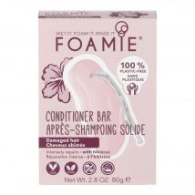 Foamie - Après Shampoing Solide Hibiskiss Cheveux Abîmés Boîte 80g - Sans Paraben - 80 g