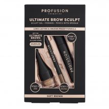 Profusion - Ultimate Brow Sculpt Kit sourcils Châtain Clair - Marron Brun - Couvrance Haute